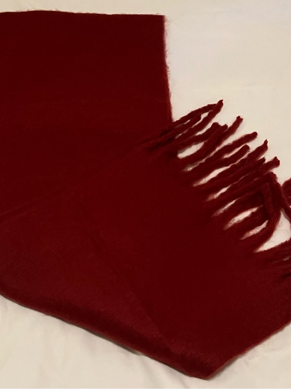 Women’s Brand New Red Scarf One Size Fits W/ Fringe Ends
